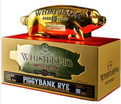 WhistlePig Piggybank Rye Gold Limited Edition Proof 110 10 year 1 L