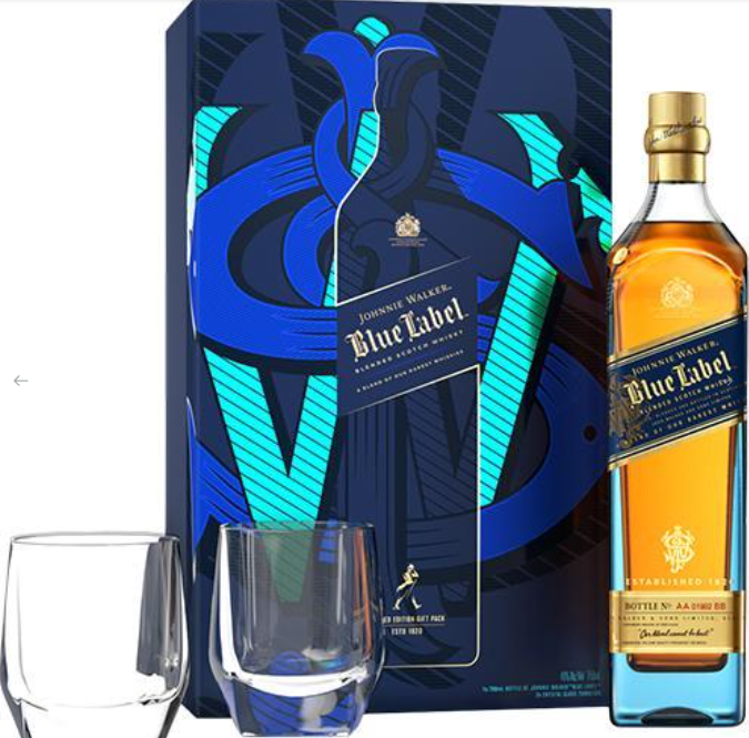 Johnnie Walker Blue Label /w gift set 750 ml